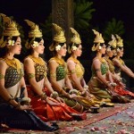 Glittering costumes of Apsara dancers