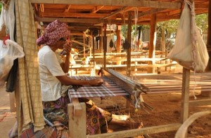 Indigenous women weaving in Ratanakiri, Cambodia