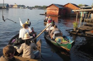 Paddle boat tour in the village