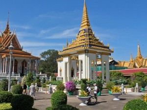 Tropical garden in the pagoda