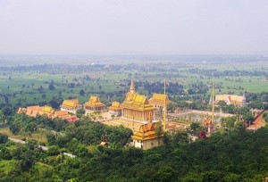 Pagoda complex on the hill behind