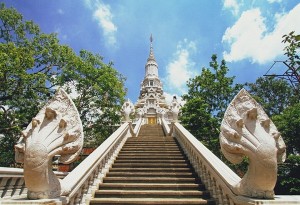 The stupa at the top