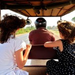 Tuk tuk between Kampot and Kep